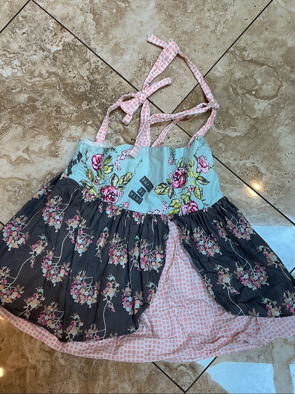 cheeky plum white and light pink check cotton skirt